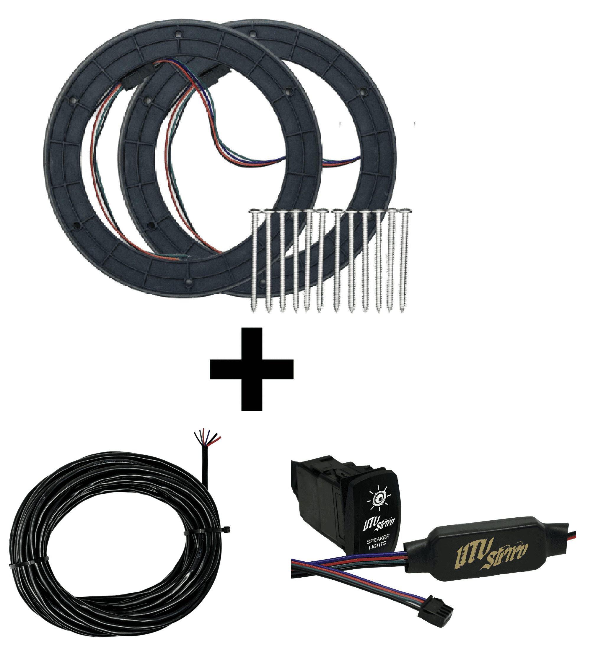 Photo of 6.5" RGB LED Speaker Rings (Pair) by UTV Stereo - Premium Audio for UTVs / Side by Sides