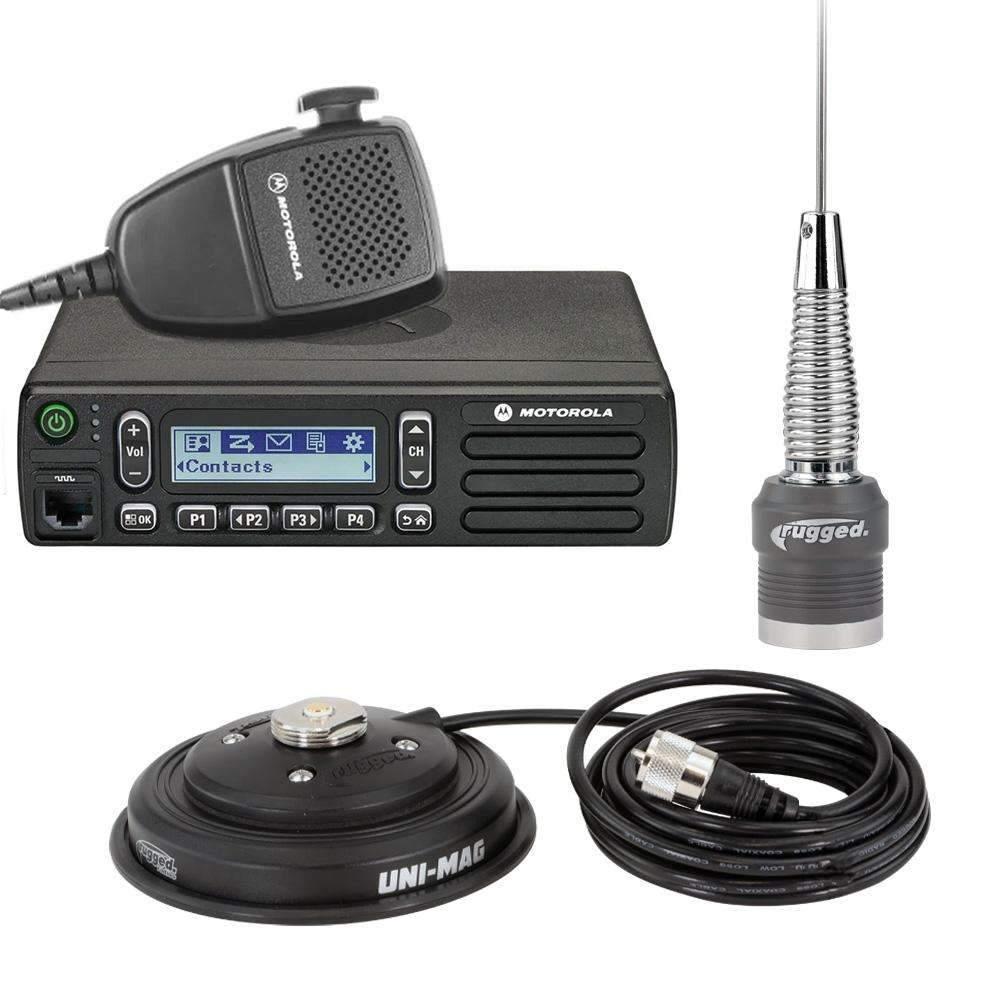Photo of Radio Kit - Motorola CM300D Digital Business Band Mobile Radio with Antenna by Rugged Radios - Premium Communication for UTVs / Side by Sides