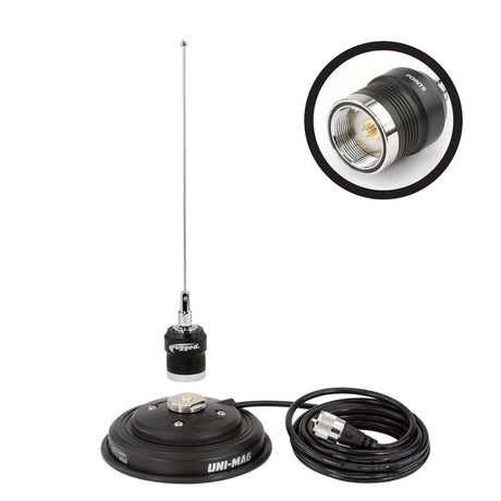 GMRS / UHF No Ground Plane (NGP) Whip Antenna Kit with Magnetic Mount - R1 Industries