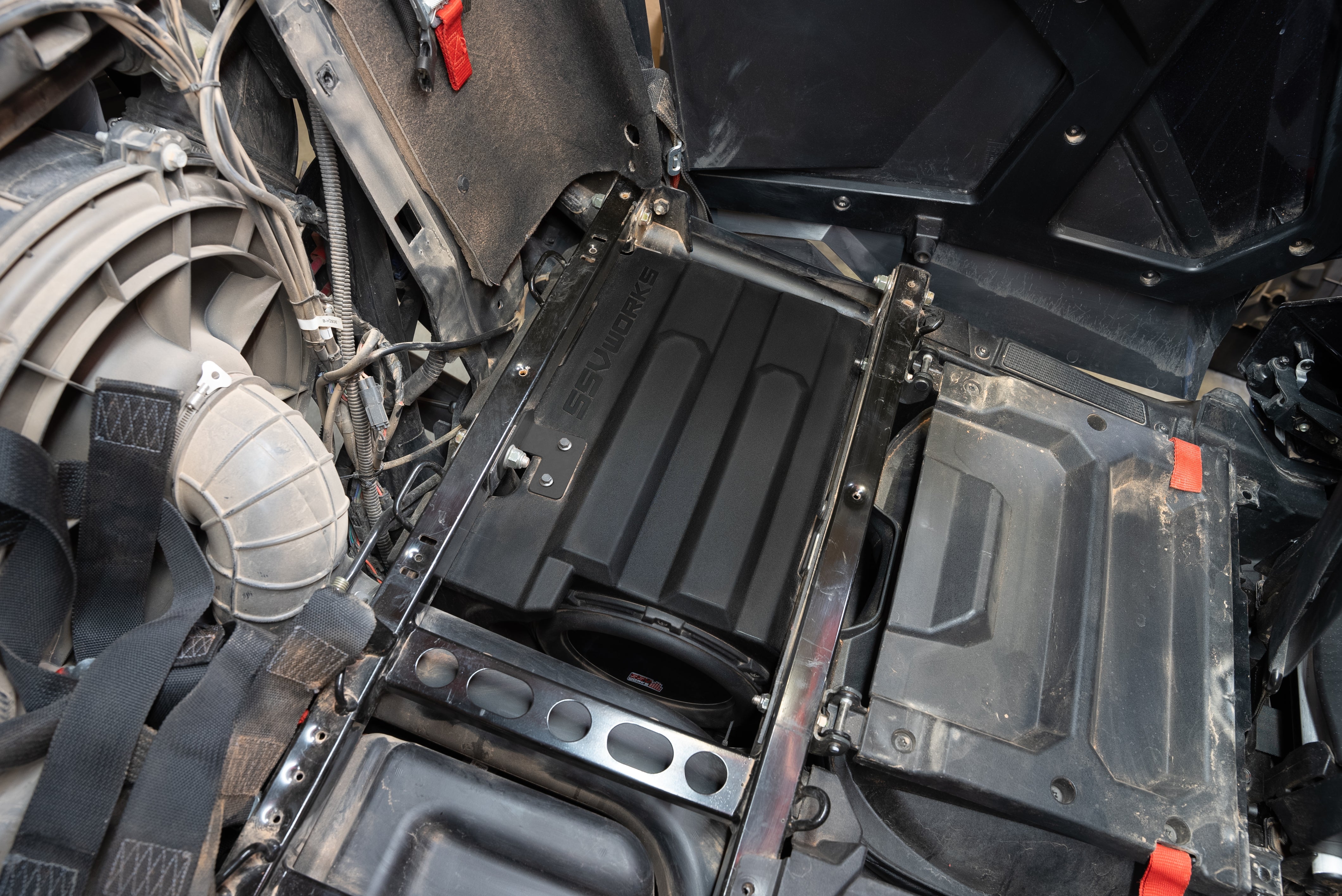 Photo of 2020-2024 Polaris RZR Pro 4 Rear-Seat 10in Subwoofer-Enclosure by SSV Works - Premium Audio for UTVs / Side by Sides