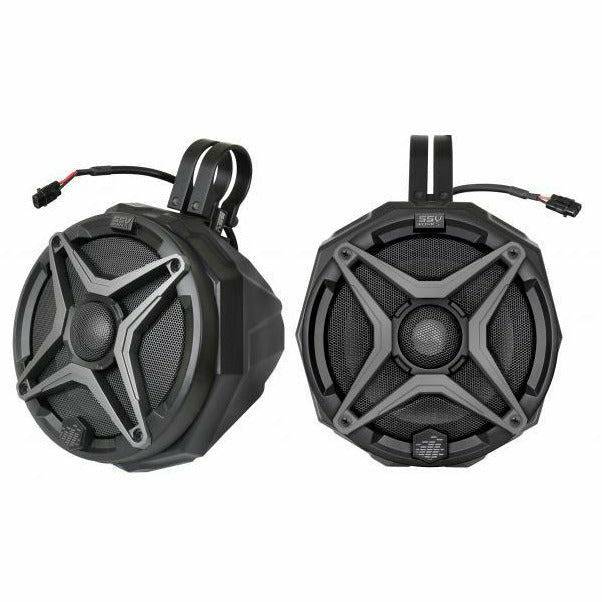 Photo of Polaris RZR Pro / Turbo R Ride Command 6.5" Cage Mounted Speaker Pods by SSV Works - Premium Audio for UTVs / Side by Sides