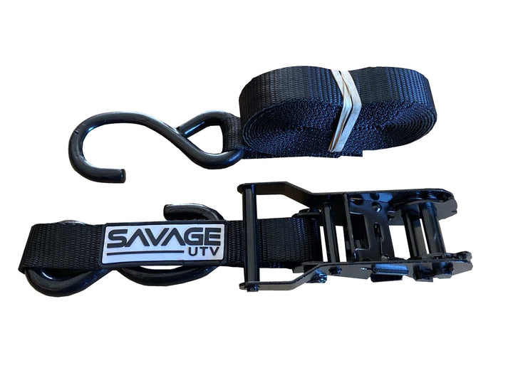 Photo of Savage Ratchet Tie Down Straps by Savage UTV - Premium Tie Downs for UTVs / Side by Sides