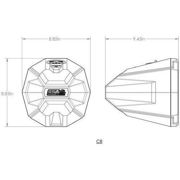 Photo of Universal 8" Cage Mounted Speaker Pods by SSV Works - Premium Audio for UTVs / Side by Sides