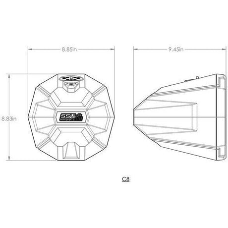 Photo of Universal 8" Cage Mounted Speaker Pods by SSV Works - Premium Audio for UTVs / Side by Sides