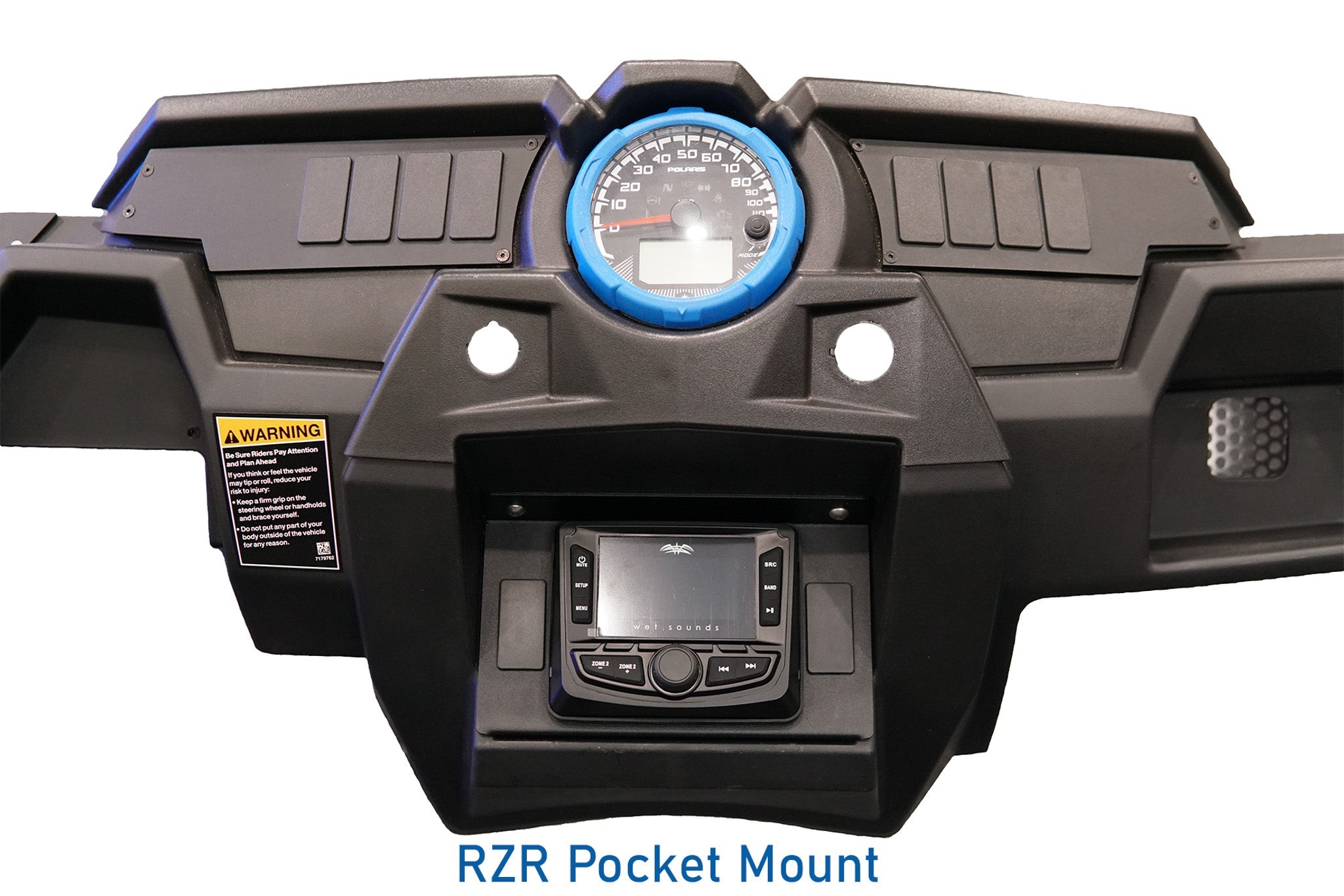 Photo of RZR Pocket Head Unit Mount With Rocker Switch Cutouts by UTV Stereo - Premium Audio for UTVs / Side by Sides